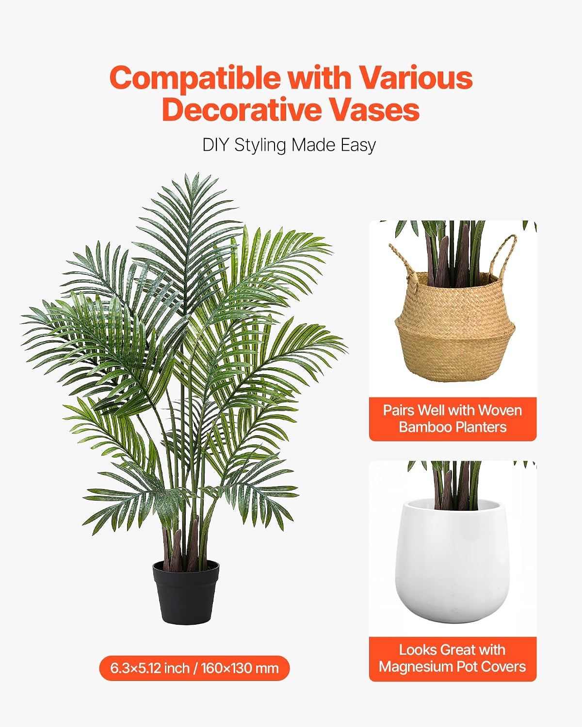 Artificial Bird of Paradise Tree, 5 FT Tall Faux Plant, PE Material & Anti-Tip Tilt Protection Low-Maintenance Plant, Lifelike Green Fake Tree for Home Office Warehouse Decor Indoor Outdoor