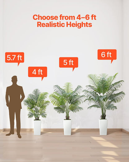 Artificial Bird of Paradise Tree, 5 FT Tall Faux Plant, PE Material & Anti-Tip Tilt Protection Low-Maintenance Plant, Lifelike Green Fake Tree for Home Office Warehouse Decor Indoor Outdoor