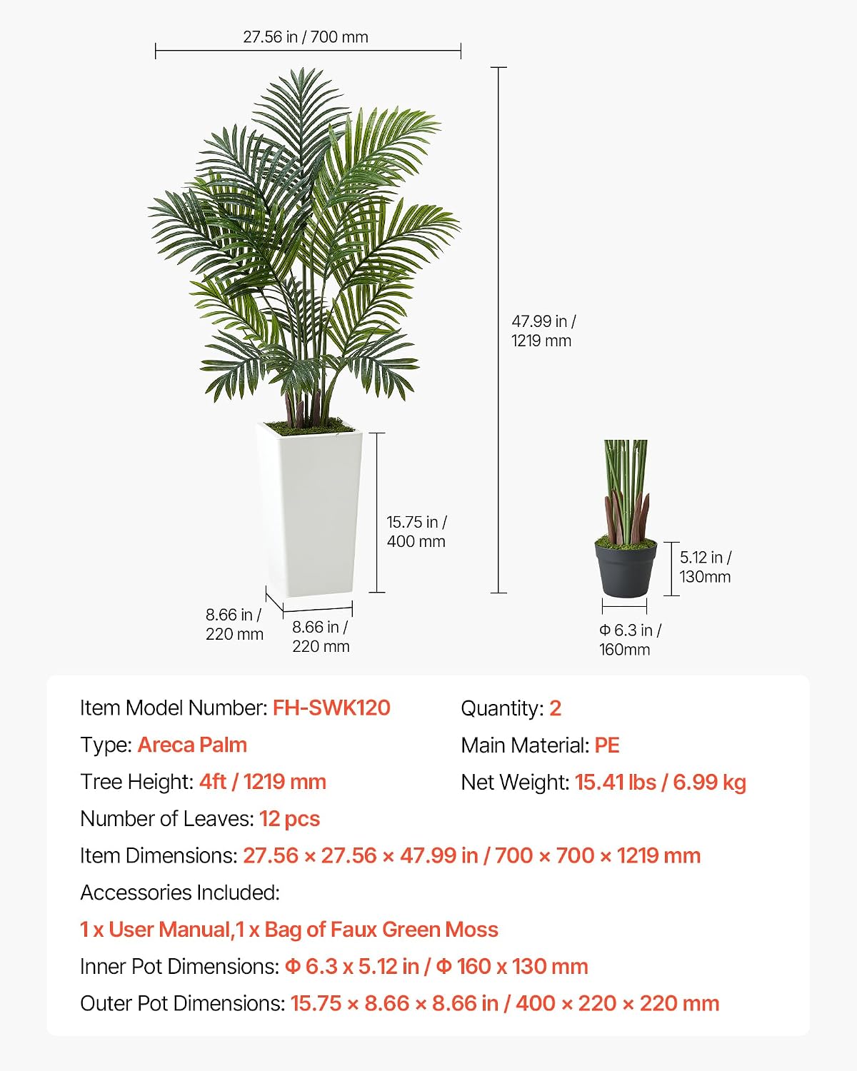 Artificial Bird of Paradise Tree, 5 FT Tall Faux Plant, PE Material & Anti-Tip Tilt Protection Low-Maintenance Plant, Lifelike Green Fake Tree for Home Office Warehouse Decor Indoor Outdoor