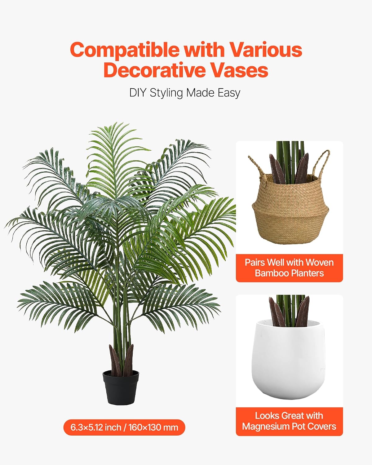 Artificial Bird of Paradise Tree, 5 FT Tall Faux Plant, PE Material & Anti-Tip Tilt Protection Low-Maintenance Plant, Lifelike Green Fake Tree for Home Office Warehouse Decor Indoor Outdoor