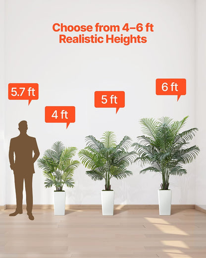 Artificial Bird of Paradise Tree, 5 FT Tall Faux Plant, PE Material & Anti-Tip Tilt Protection Low-Maintenance Plant, Lifelike Green Fake Tree for Home Office Warehouse Decor Indoor Outdoor