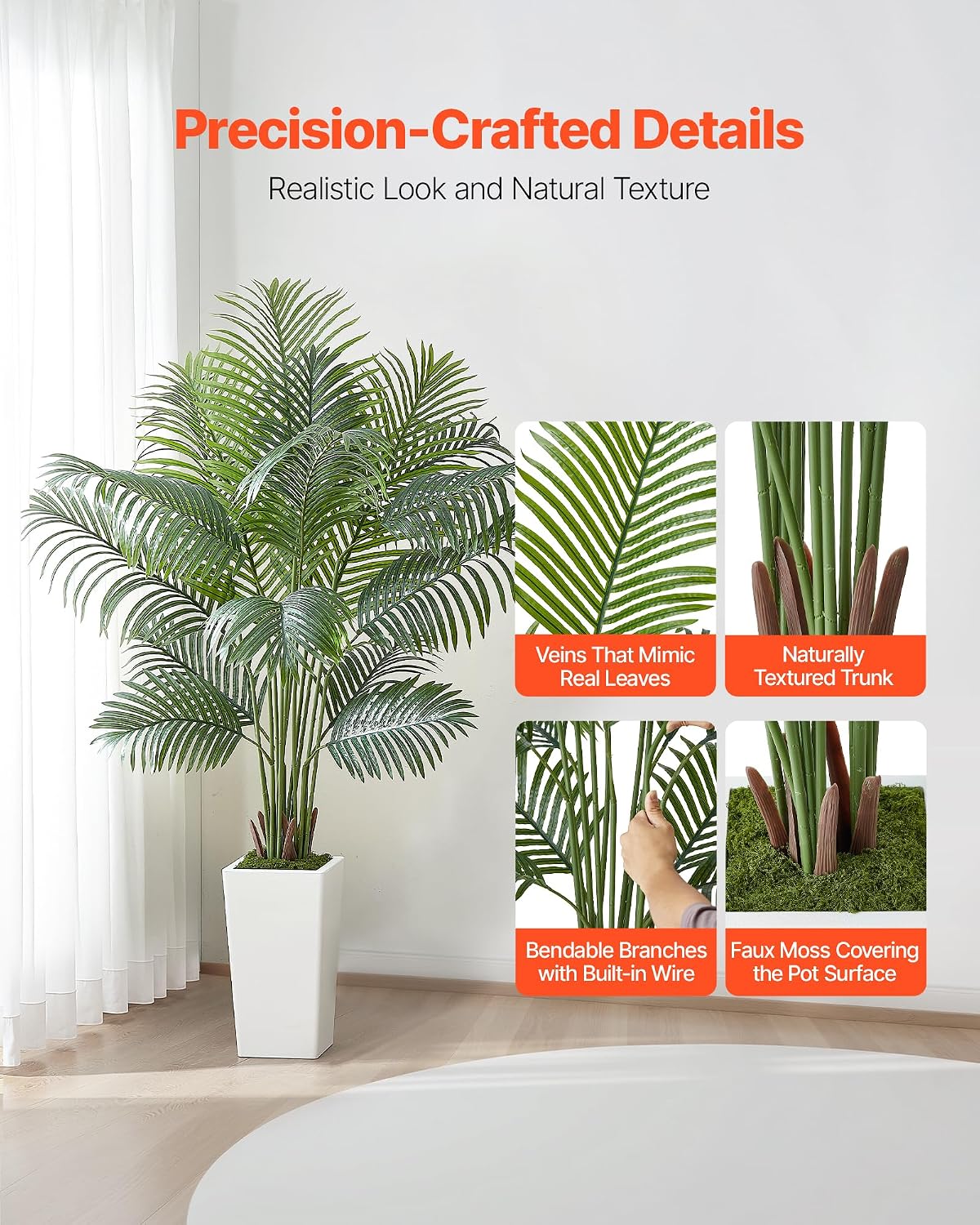 Artificial Bird of Paradise Tree, 5 FT Tall Faux Plant, PE Material & Anti-Tip Tilt Protection Low-Maintenance Plant, Lifelike Green Fake Tree for Home Office Warehouse Decor Indoor Outdoor