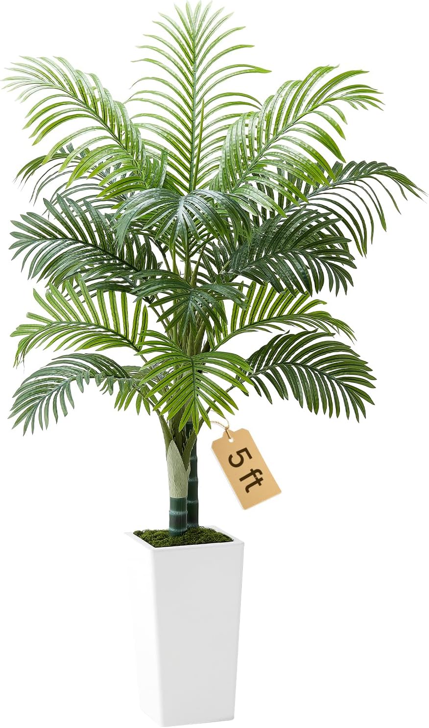 Artificial Bird of Paradise Tree, 5 FT Tall Faux Plant, PE Material & Anti-Tip Tilt Protection Low-Maintenance Plant, Lifelike Green Fake Tree for Home Office Warehouse Decor Indoor Outdoor