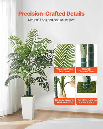 Artificial Bird of Paradise Tree, 5 FT Tall Faux Plant, PE Material & Anti-Tip Tilt Protection Low-Maintenance Plant, Lifelike Green Fake Tree for Home Office Warehouse Decor Indoor Outdoor