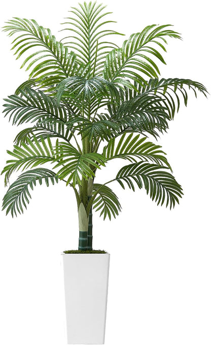 Artificial Bird of Paradise Tree, 5 FT Tall Faux Plant, PE Material & Anti-Tip Tilt Protection Low-Maintenance Plant, Lifelike Green Fake Tree for Home Office Warehouse Decor Indoor Outdoor
