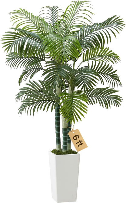 Artificial Bird of Paradise Tree, 5 FT Tall Faux Plant, PE Material & Anti-Tip Tilt Protection Low-Maintenance Plant, Lifelike Green Fake Tree for Home Office Warehouse Decor Indoor Outdoor