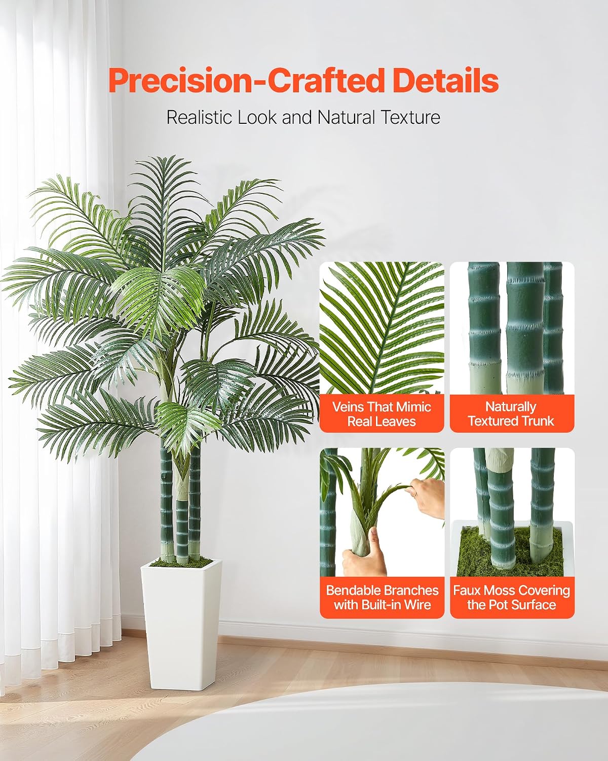 Artificial Bird of Paradise Tree, 5 FT Tall Faux Plant, PE Material & Anti-Tip Tilt Protection Low-Maintenance Plant, Lifelike Green Fake Tree for Home Office Warehouse Decor Indoor Outdoor