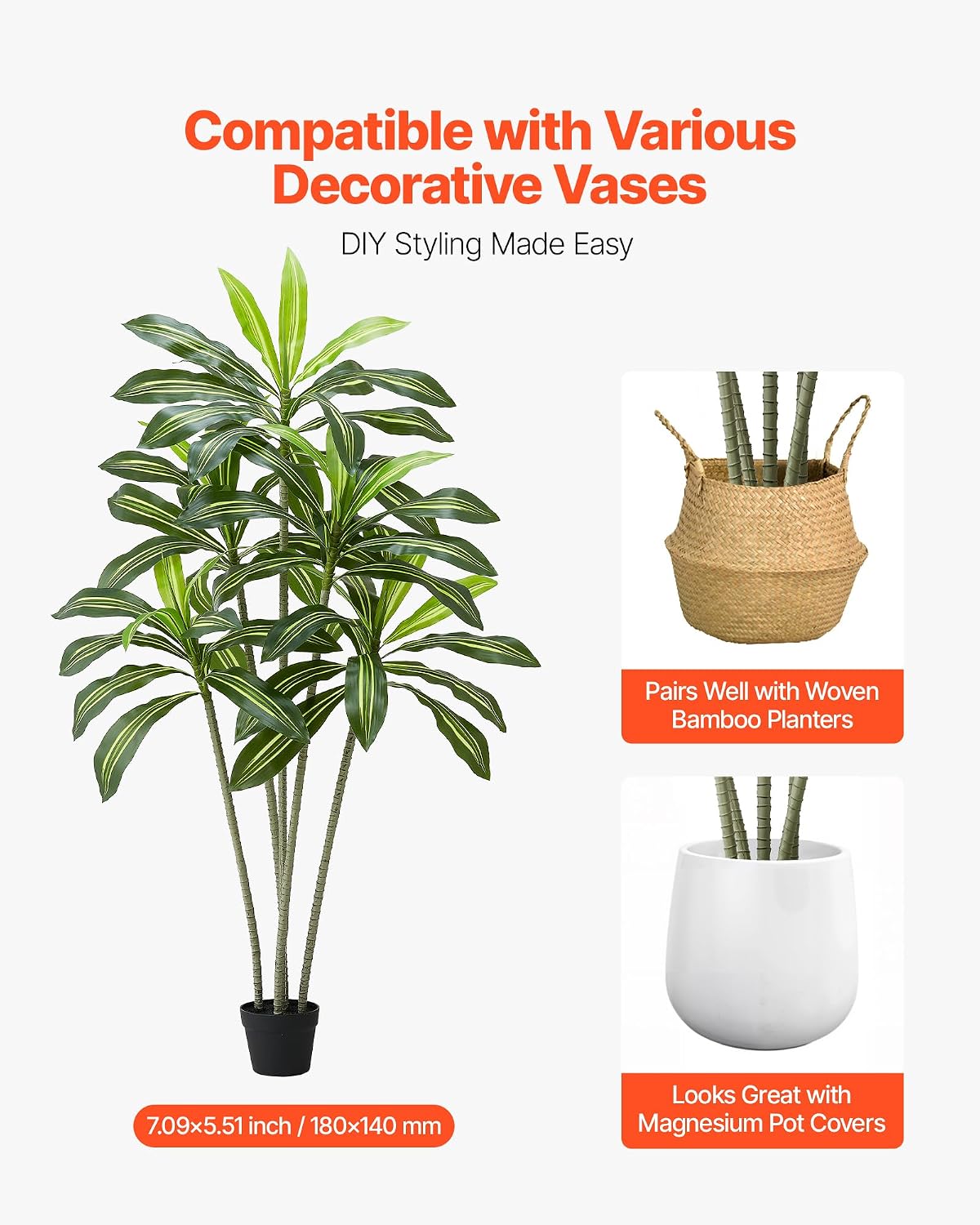 Artificial Bird of Paradise Tree, 5 FT Tall Faux Plant, PE Material & Anti-Tip Tilt Protection Low-Maintenance Plant, Lifelike Green Fake Tree for Home Office Warehouse Decor Indoor Outdoor