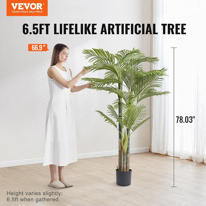 Artificial Bird of Paradise Tree, 5 FT Tall Faux Plant, PE Material & Anti-Tip Tilt Protection Low-Maintenance Plant, Lifelike Green Fake Tree for Home Office Warehouse Decor Indoor Outdoor