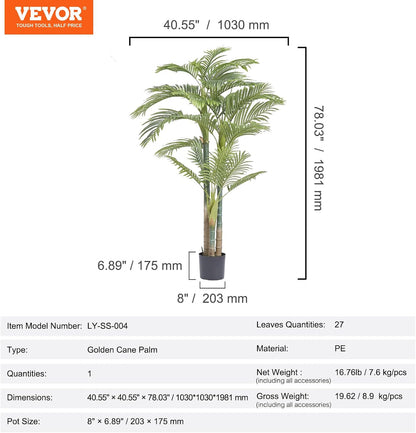 Artificial Bird of Paradise Tree, 5 FT Tall Faux Plant, PE Material & Anti-Tip Tilt Protection Low-Maintenance Plant, Lifelike Green Fake Tree for Home Office Warehouse Decor Indoor Outdoor