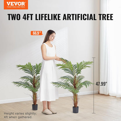 Artificial Bird of Paradise Tree, 5 FT Tall Faux Plant, PE Material & Anti-Tip Tilt Protection Low-Maintenance Plant, Lifelike Green Fake Tree for Home Office Warehouse Decor Indoor Outdoor