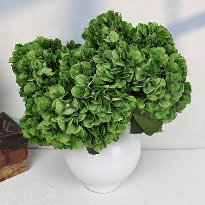 Dusty Blue Hydrangea Artificial Flowers Bulk - 6 PCS Large 54 Heads