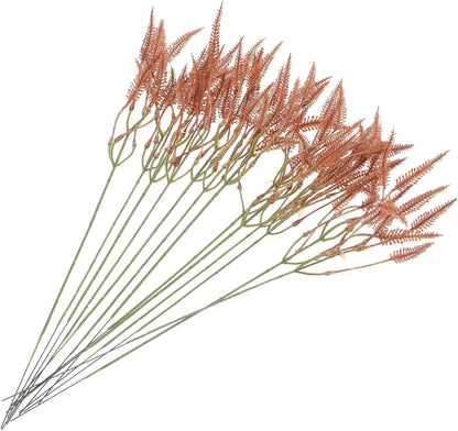 Artificial Bunny Tail Pampas Grass Stems, Realistic Fake Rabbit Tail Grass Decor, Brown Simulation Plant for Wedding Table Arrangement and Home DIY Floral Decoration