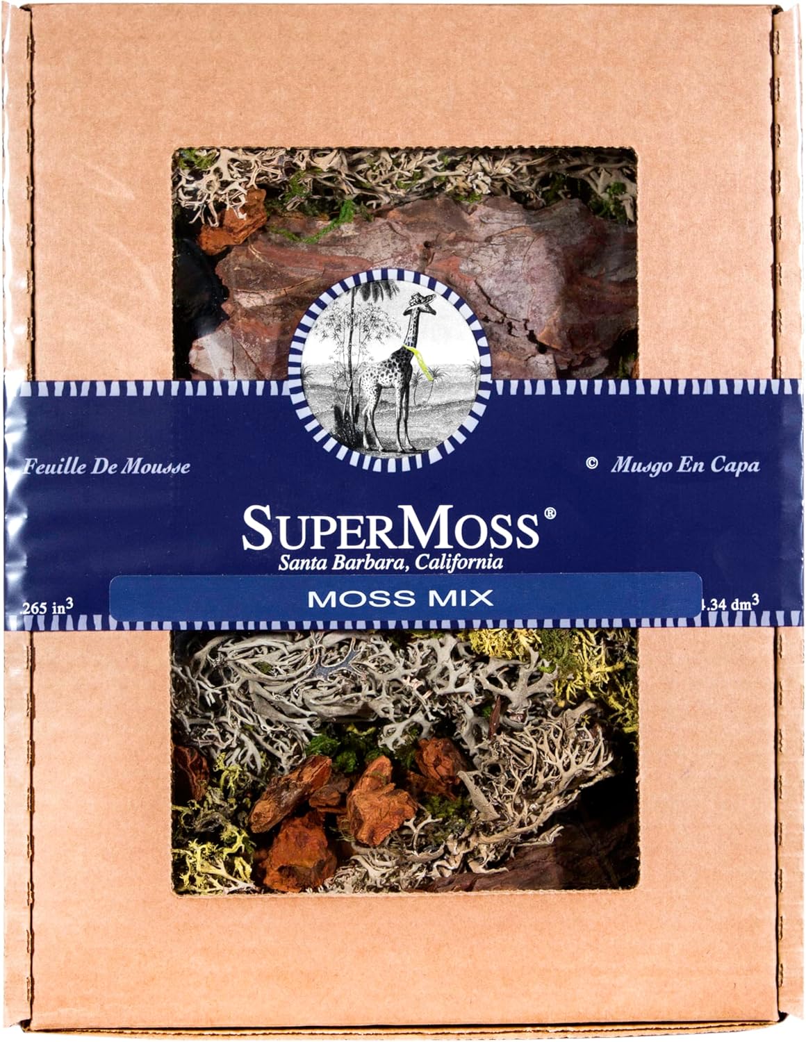 (23309) Moss Mix – Premium Decorative Moss for Crafts, Terrariums, Wedding & Table Décor, 80.75 Cubic inches (Approx. 2 oz), Halloween