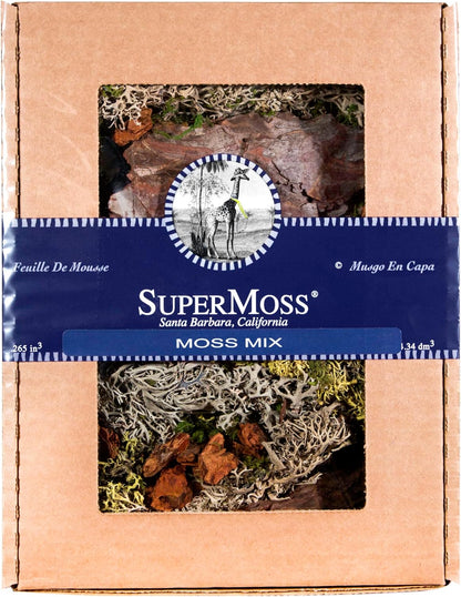 (23309) Moss Mix – Premium Decorative Moss for Crafts, Terrariums, Wedding & Table Décor, 80.75 Cubic inches (Approx. 2 oz), Halloween
