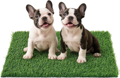 Replacement Artificial Grass Pee Pads for Dogs Potty Training to Pee & Poop | Faster Drainage, Washable, Easy to Clean & Dry Fake Grass for Puppy Pets, Protect Floor Furnitures of Apartment Balcony Patio