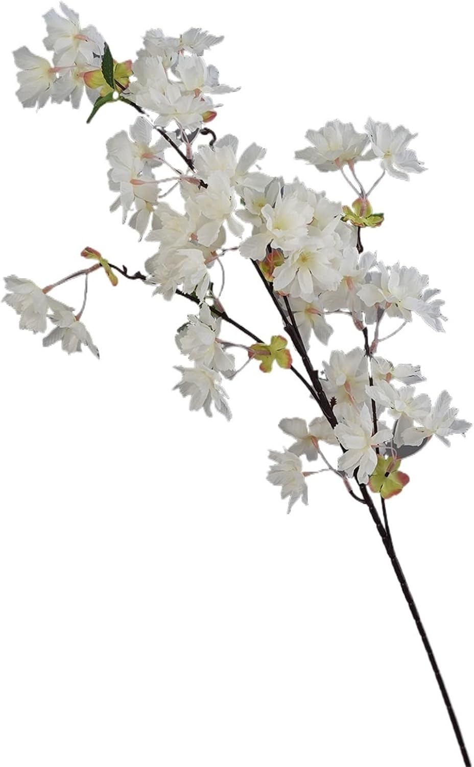 2Pcs 35.8In Artificial Peach Blossom Branches,4Fork Silk Cherry Plum Flower
