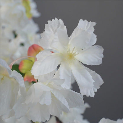 2Pcs 35.8In Artificial Peach Blossom Branches,4Fork Silk Cherry Plum Flower