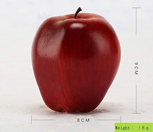 Artificial Lifelike Simulation Apples Decorative Red Fruit for Home House Kitchen Thanksgiving Christmas Party Decoration, 3 Pack