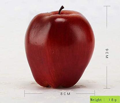 Artificial Lifelike Simulation Apples Decorative Red Fruit for Home House Kitchen Thanksgiving Christmas Party Decoration, 3 Pack