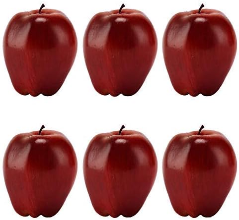 Artificial Lifelike Simulation Apples Decorative Red Fruit for Home House Kitchen Thanksgiving Christmas Party Decoration, 3 Pack