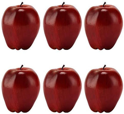 Artificial Lifelike Simulation Apples Decorative Red Fruit for Home House Kitchen Thanksgiving Christmas Party Decoration, 3 Pack