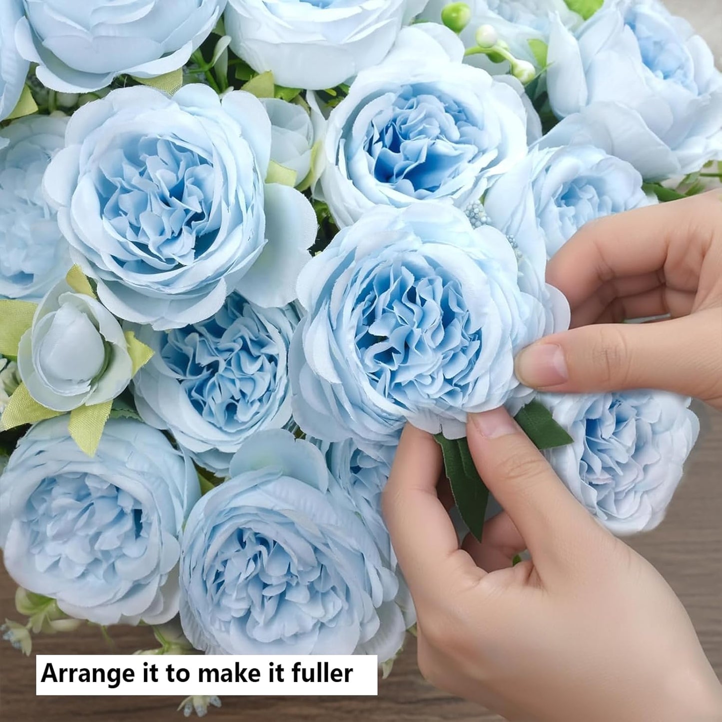 peonies artificial flowers 12 Bundles pink flowers bouquet, Lifelike Silk Fake Peonies with Stems for Home Table Centerpieces, Wedding, Party & DIY Bridal Floral Arrangements (Rose red + pink)