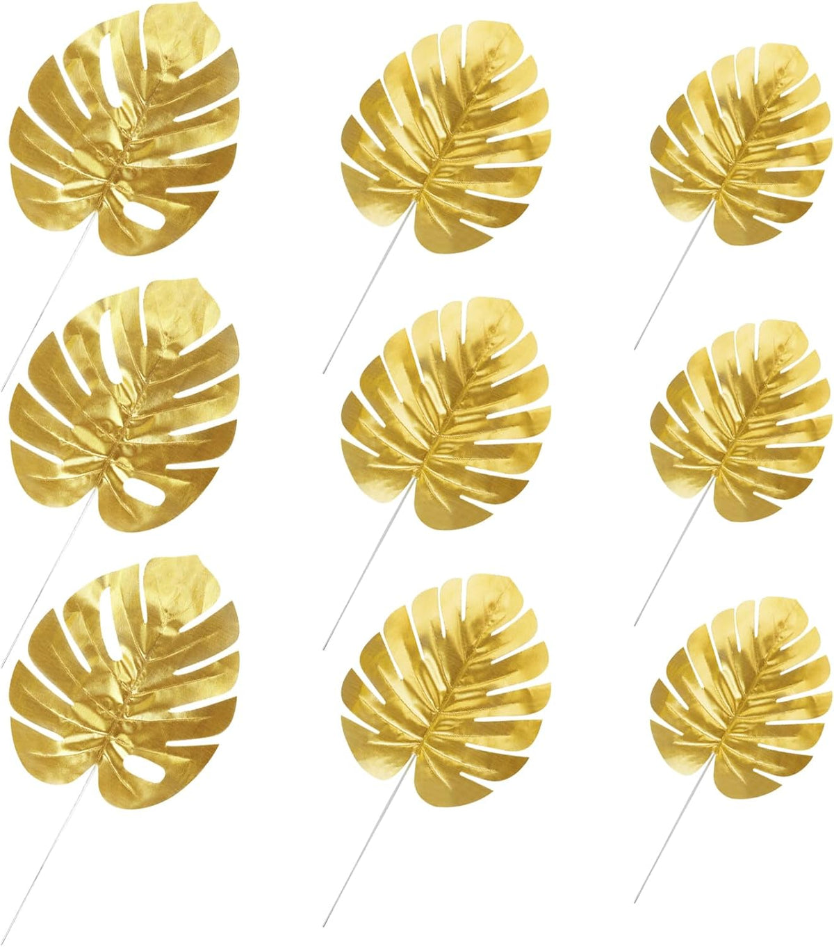 Artificial Palm Leaves, Faux Large Palm Fronds Fake Tropical Plant Simulation Safari Leaves with Stems for Home Hawaiian Luau Party Jungle Beach Theme Party Decoration