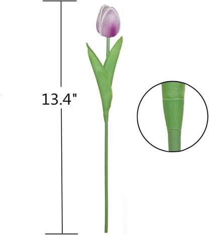 Artificial Tulips 10Pcs Real Touch PU Tulip Fake Flowers Pink