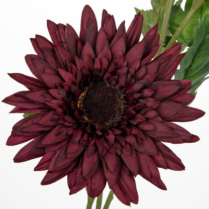 3PCS 29in Orange Artificial Flowers Gerbera Daisy Fall Flowers Stems Decor