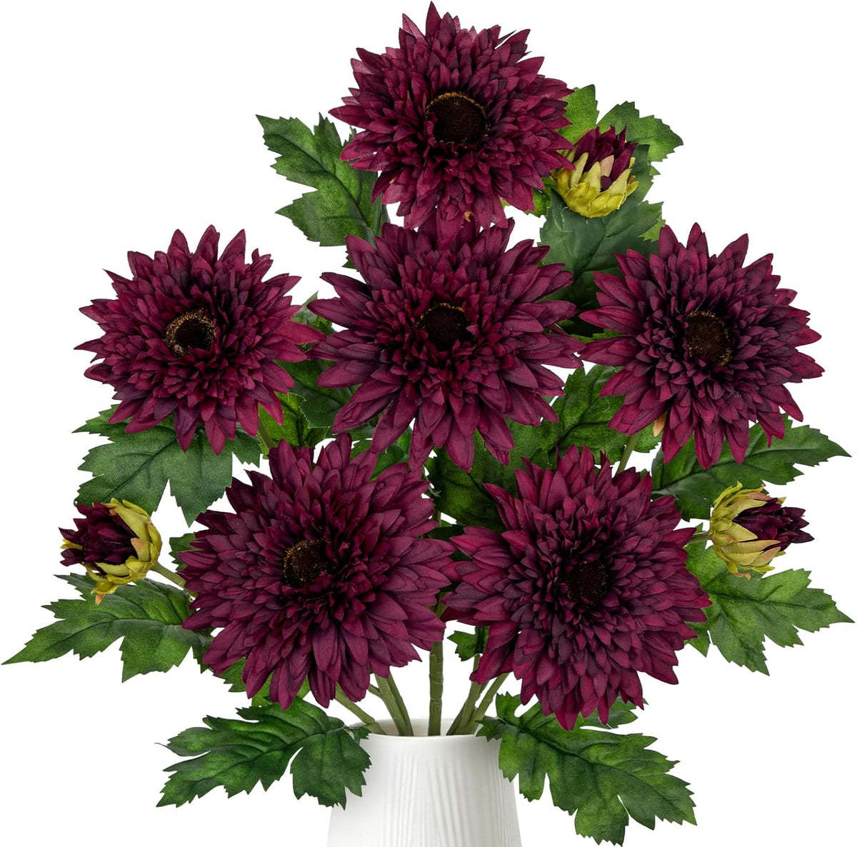 3PCS 29in Orange Artificial Flowers Gerbera Daisy Fall Flowers Stems Decor
