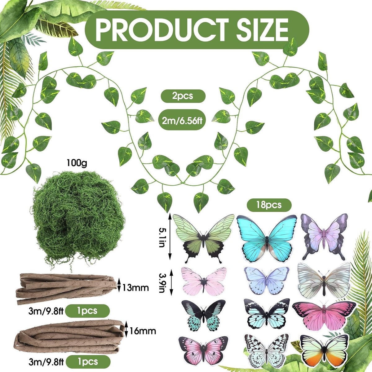 22 Pcs DIY Fairy Enchanted Forest Decoration Kit