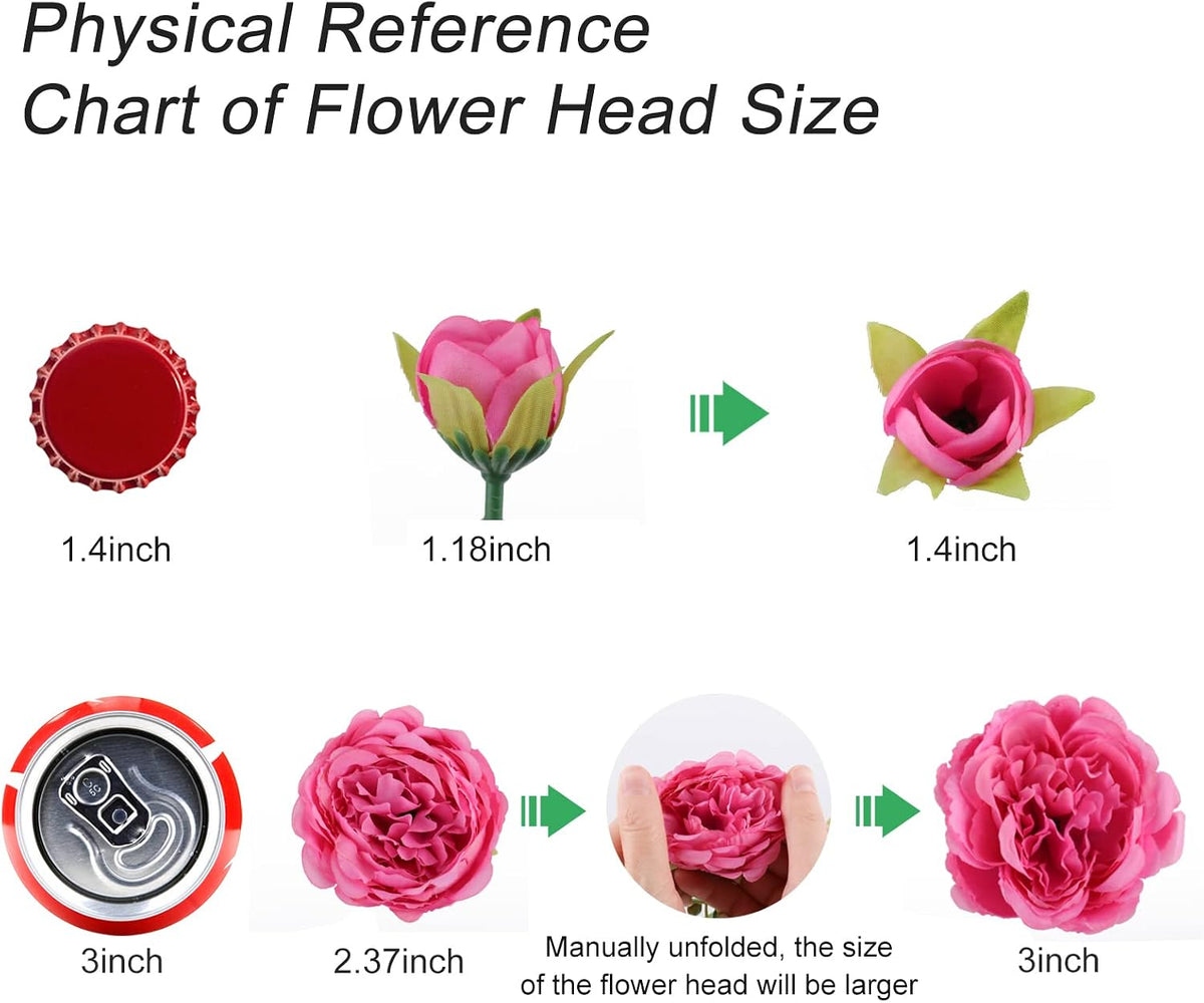 4 Bundles Artificial Peonies Silk Flowers, White Faux Peony Bouquet Florals Arrangements Decor for Farmhouse Home Boho Wedding Table Centerpiece, Fake Plastic Flowers Bulk Vase Decoration (White)