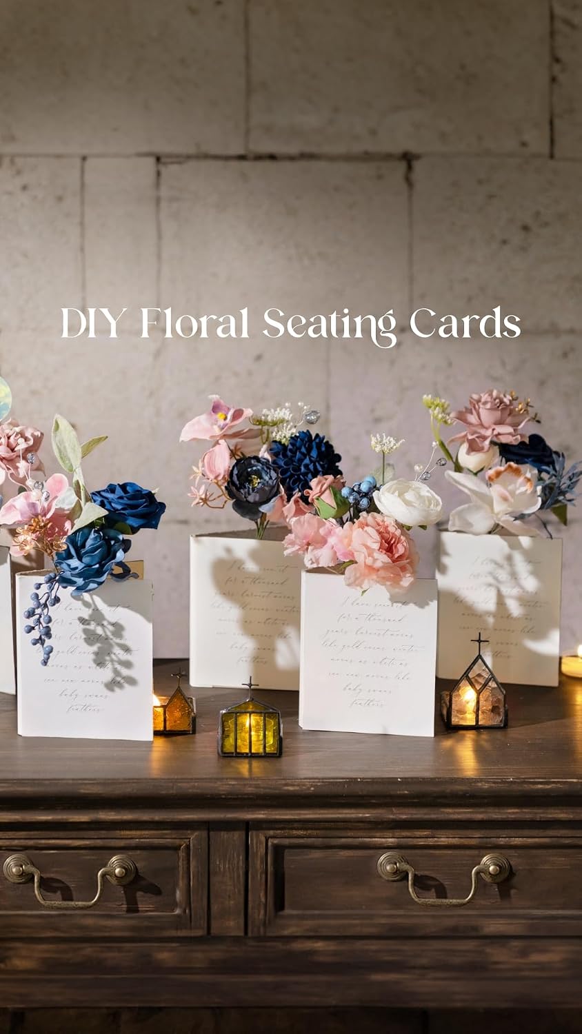 Artificial Pink Wedding Flowers Combo, English Pastel, Deluxe