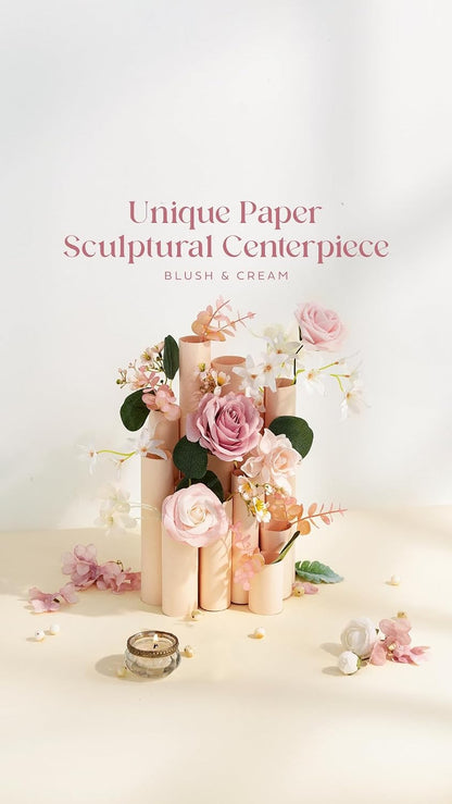 Artificial Pink Wedding Flowers Combo, English Pastel, Deluxe