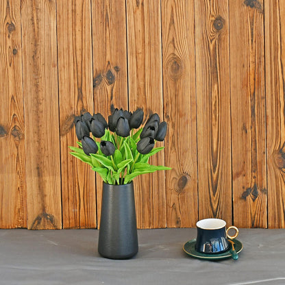 Artificial White Tulips 20 Pcs – 13.5 Inch PU Faux Flowers with Bendable Stems for Home Décor, Wedding Centerpieces, DIY Floral Arrangements, New Year and Valentine's Day