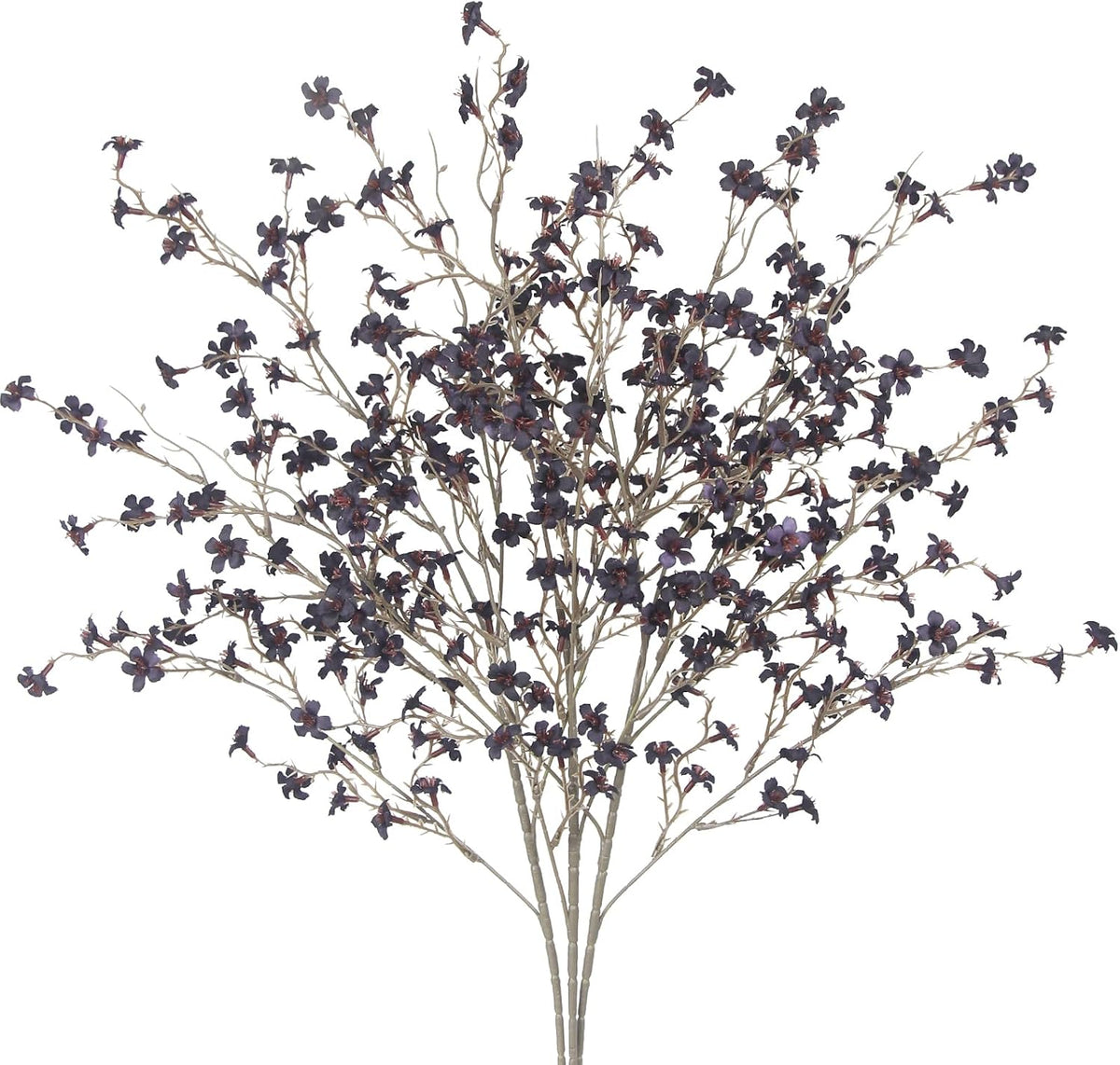 3 Pcs Cherry Blossom Branches Artificial Flowers for Spring Summer Indoor Decoration Faux Cherry Blossom Long Stems Creamy White Silk Fake Flowers for Tall Vase Arrangements Home Wedding Table