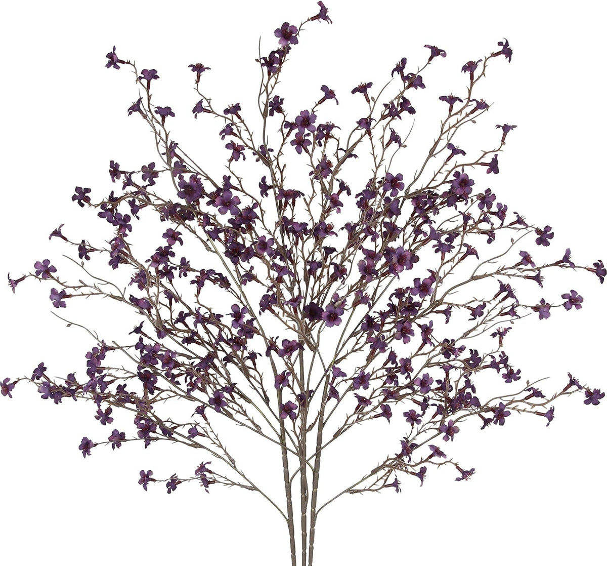 3 Pcs Cherry Blossom Branches Artificial Flowers for Spring Summer Indoor Decoration Faux Cherry Blossom Long Stems Creamy White Silk Fake Flowers for Tall Vase Arrangements Home Wedding Table