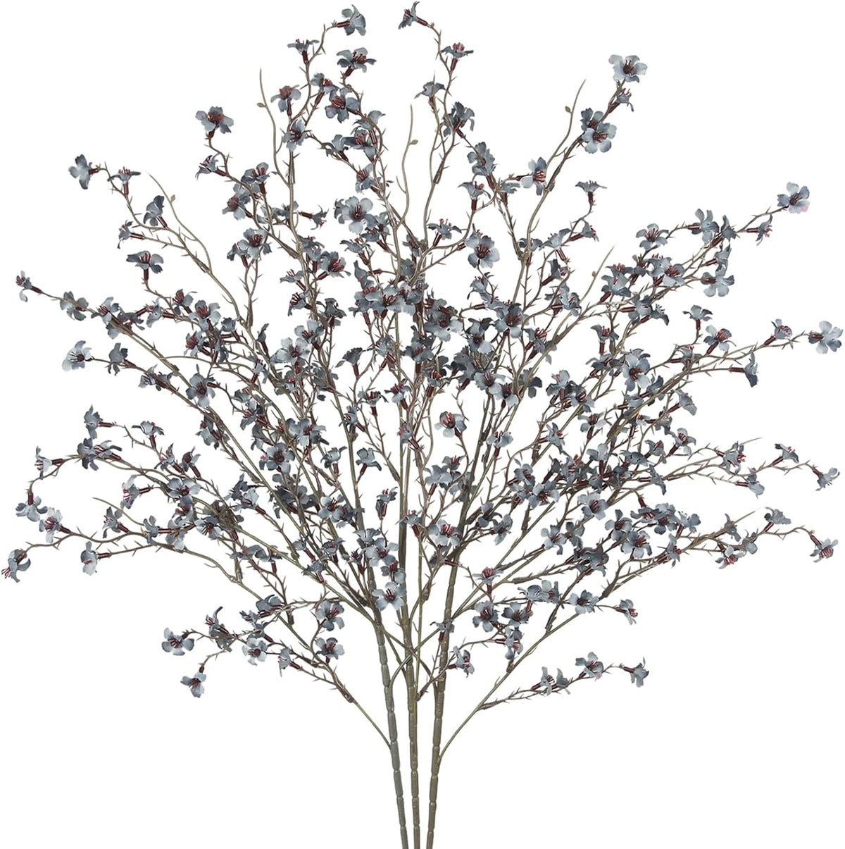 3 Pcs Cherry Blossom Branches Artificial Flowers for Spring Summer Indoor Decoration Faux Cherry Blossom Long Stems Creamy White Silk Fake Flowers for Tall Vase Arrangements Home Wedding Table