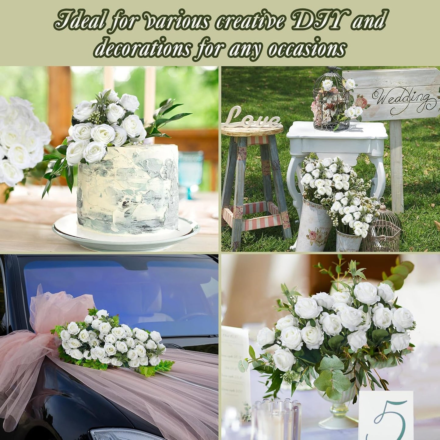 8 Pack Artificial Mini Purple and Lilac Roses 12 Inch Fake Flowers with Stems 80 Small 1.6 Inch Flower Heads Silk Mini Rose Bouquets for Wedding Centerpieces, Bridal Bouquets, Home Party Decor