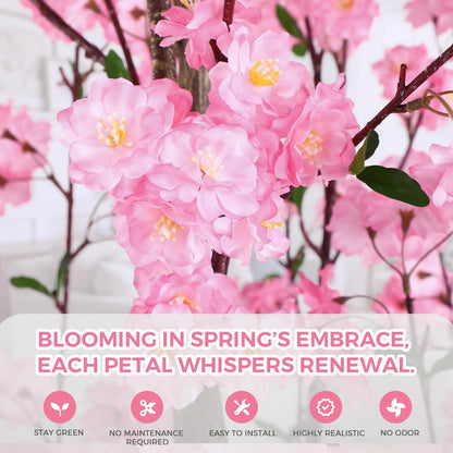 7FT Artificial Cherry Blossom Tree Pink Sakura Flower Tree with Pot