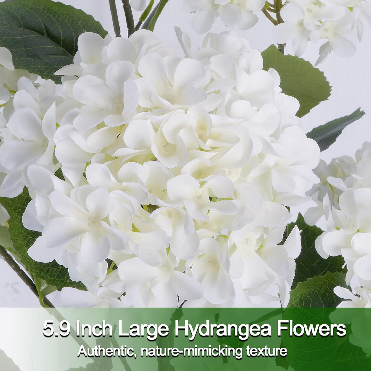 2 Pcs 4Ft Artificial Hydrangea Tree Potted Plants, Fake Flowers Tree