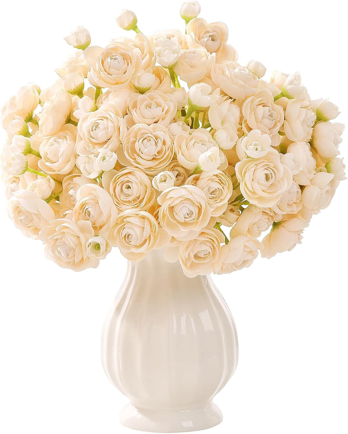 Mini Ranunculus Artificial Flowers Bouquet Creamy
