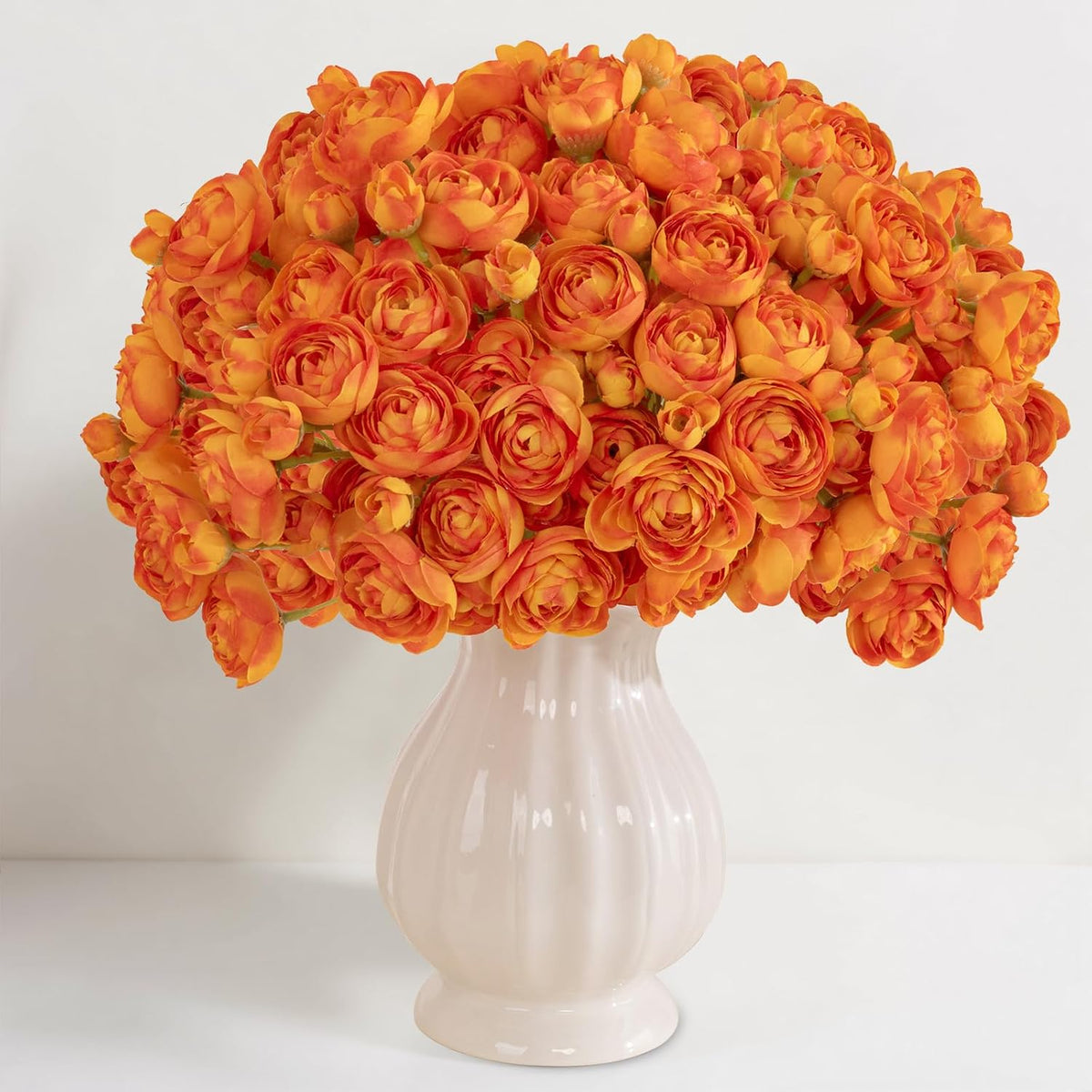Mini Ranunculus Artificial Flowers Bouquet Creamy