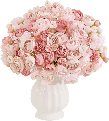 Mini Ranunculus Artificial Flowers Bouquet Creamy