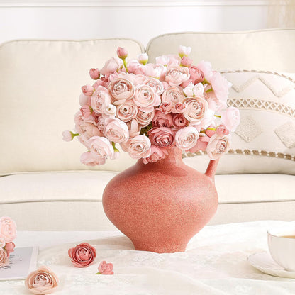 Mini Ranunculus Artificial Flowers Bouquet Creamy