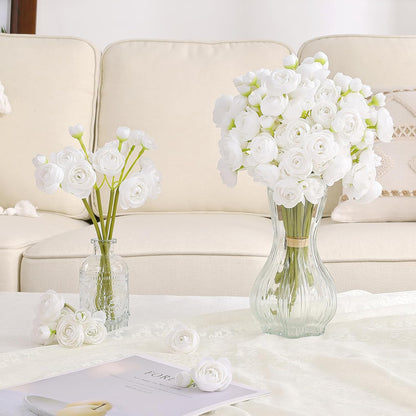 Mini Ranunculus Artificial Flowers Bouquet Creamy