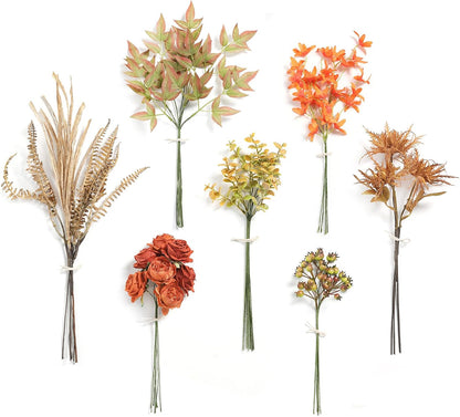 Artificial Greenery Spray Box Set(Pack of 30pcs) with 9 Kinds of Filler for Safari Jungle Hawaiian Luau Party Table Decoration Wedding Birthday Theme Party Decorations (Palm Leaves)