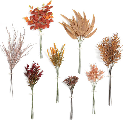 Artificial Greenery Spray Box Set(Pack of 30pcs) with 9 Kinds of Filler for Safari Jungle Hawaiian Luau Party Table Decoration Wedding Birthday Theme Party Decorations (Palm Leaves)