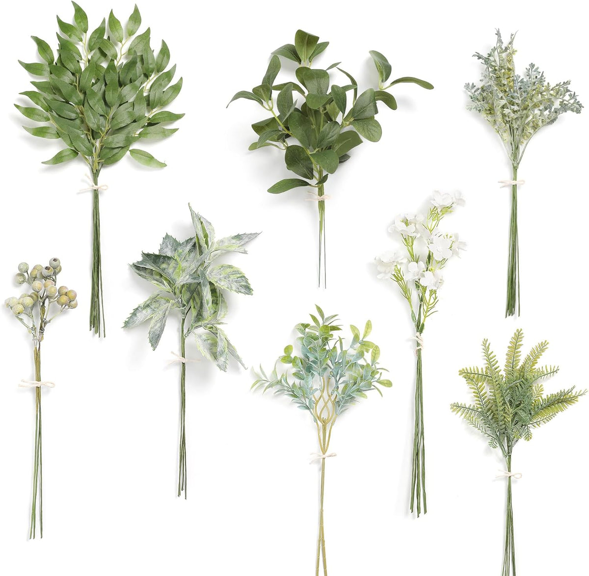Artificial Greenery Spray Box Set(Pack of 30pcs) with 9 Kinds of Filler for Safari Jungle Hawaiian Luau Party Table Decoration Wedding Birthday Theme Party Decorations (Palm Leaves)
